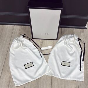Gucci White and Black Dust Bags